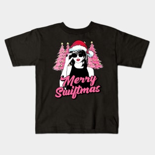 Funny Christmas Merry Swiftmas Taylor's Christmas Kids T-Shirt